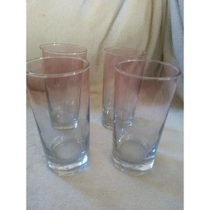 Vintage Libbey drinking glasses ombre pink and blue 💙 HTF set of 4